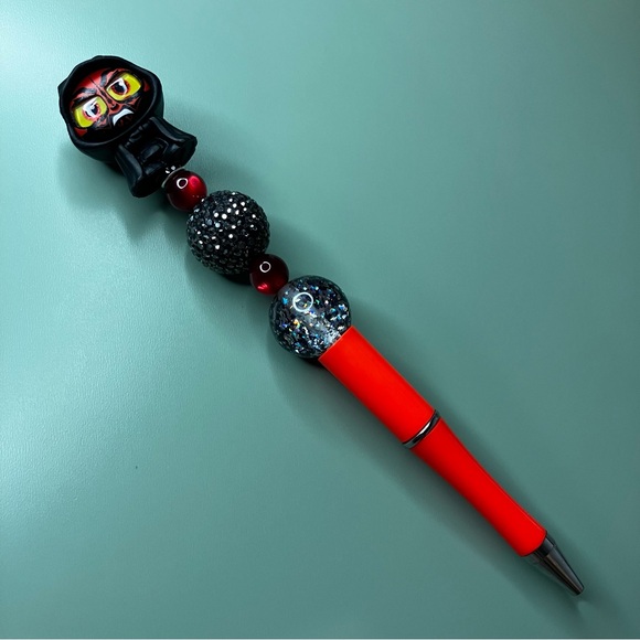 Darth Maul Star Wars Repurposed Doorable Handmade Beaded Pen - Picture 6 of 7
